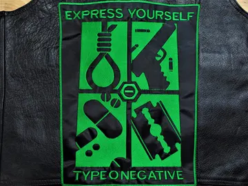 TYPE O NEGATIVE…  Embroidered Backpatch  (gothic doom)  U.S.A   449*