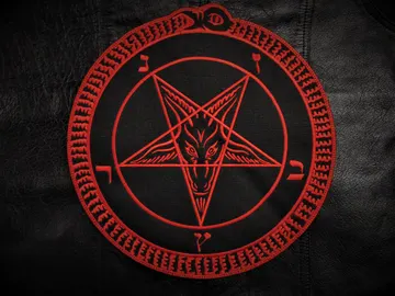 BAPHOMET  Embroidered Backpatch  (black metal)   RACK015*