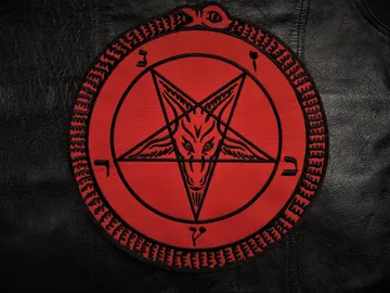 BAPHOMET  Embroidered Backpatch  (black metal)   RACK013*