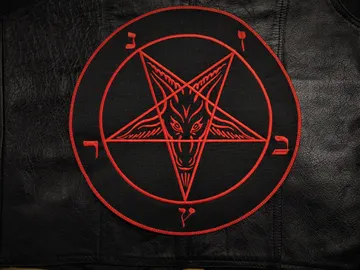 BAPHOMET…  Embroidered Backpatch  (black metal)   RACK010*