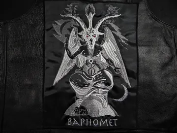 BAPHOMET  Embroidered Backpatch  (black metal)    RACK006*