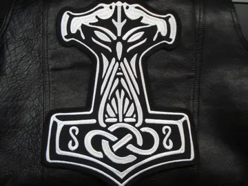 THOR HAMMER GOD  Embroidered Backpatch  (viking metal)   148*