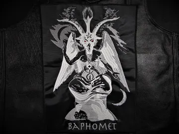BAPHOMET  Embroidered Backpatch  (black metal)    RACK004*