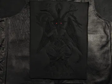BAPHOMET…  Embroidered Backpatch (black metal)    RACK001*