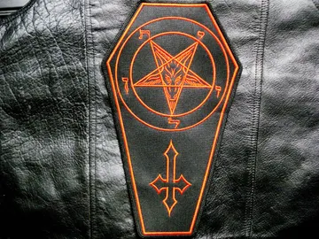SATANIC BACKPATCH  Embroidered Backpatch  (black metal)    136*