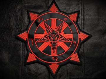 CHAOS BAPHOMET  Embroidered Backpatch  (black metal)    311*