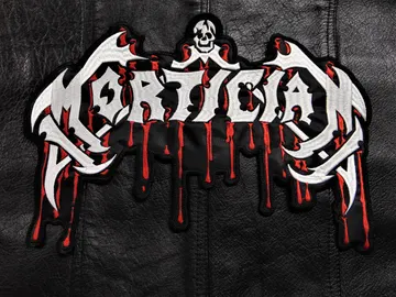 MORTICIAN…   Embroidered Backpatch  (death grind)   U.S.A   038*