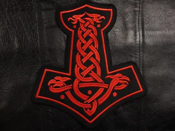 THOR HAMMER…  Embroidered Backpatch  (viking metal)   359*