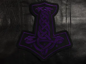 THOR HAMMER…  Embroidered Backpatch  (viking metal)   354*