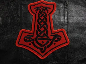 THOR HAMMER…  Embroidered Backpatch  (viking metal)   355*