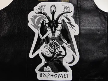 BAPHOMET…  Embroidered Backpatch  (black metal)   389*
