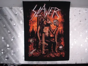 SLAYER…  Reign On Blood  Official Screen/Print Backpatch  (thrash metal)   U.S.A   6661