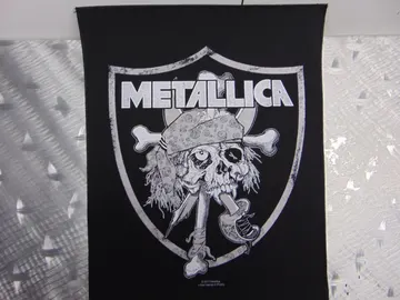 METALLICA… Oakland Raiders Skull    Official Screen/Print Backpatch  (thrash metal)   U.S.A   MAY11