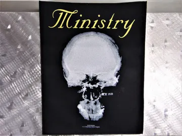 MINISTRY…  Screen/Printed Backpatch Official  (industrial metal)   U.S.A   R103