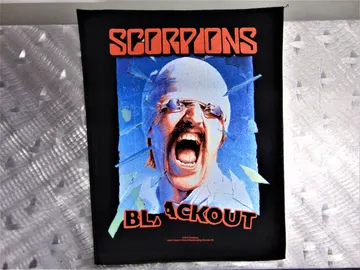 SCORPIONS…   “Blackout” Screen-Printed Backpatch Official  (heavy metal)   Germany   RACK040