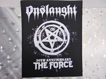 ONSLAUGHT  The Force Official Screen/Print Backpatch  (thrash metal)   U.K   RACK038