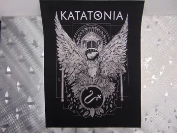 KATATONIA…   Temple     Official Screen Print Backpatch  (doom black)  Sweden   MAY37
