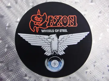 SAXON  Wheels of Steel   Official Screen/Print Backpatch  (nwobhm)   U.K   RACK086