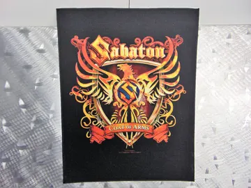 SABATON   Coat of Arms     Official Screen/Print Backpatch  (symphony metal)   Sweden   (R117)
