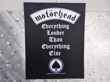 MOTORHEAD  Everything Louder   Official Screen/Print Backpatch  (nwobhm)   U.K   RACK116