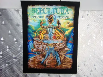 SEPULTURA  Machine Messiah    Official Screen/Print Backpatch  (death thrash)   Brazil    RACK045