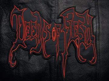 DEEDS OF FLESH  Embroidered Backpatch  (brutal death)   U.S.A   613