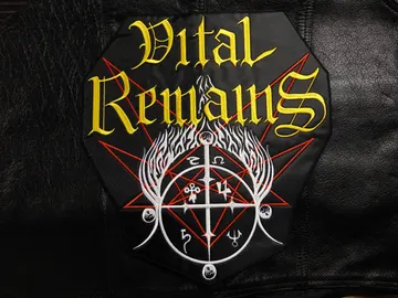 VITAL REMAINS  Embroidered Backpatch  (black death)   U.S.A   500