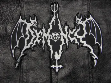 DEMONCY…  Embroidered Backpatch  (black metal)  U.S.A   658