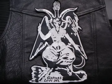 BAPHOMET…  Embroidered Backpatch  (black metal)  560