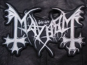 MAYHEM…  Embroidered Backpatch  (black metal)   Norway   082