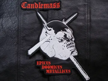 CANDLEMASS…  Embroidered Backpatch  (doom metal)    Sweden   625