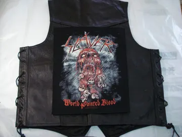 SLAYER  World Painted Blood   Official Screen/Print Backpatch  (thrash metal)   U.S.A      RACK041