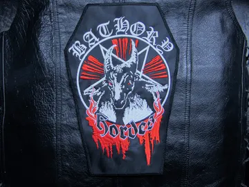 BATHORY…  Embroidered Backpatch (epic black)    Sweden   338*