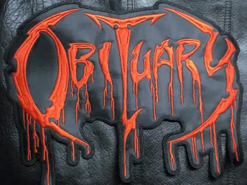 OBITUARY…  Embroidered Backpatch  (death metal)   U.S.A   107*