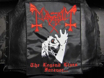 MAYHEM  Embroidered Backpatch  (black metal)   Norway   537*