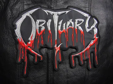 OBITUARY…  Embroidered Backpatch (death metal)   U.S.A   123*