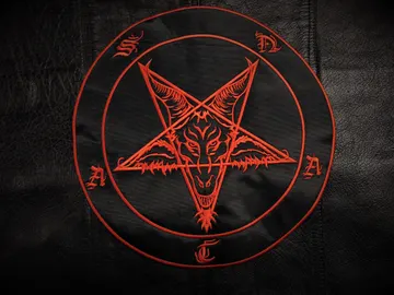BAPHOMET   Embroidered Backpatch   (black metal)    263