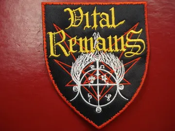 VITAL REMAINS   Embroidered Patch  (black death)   U.S.A   525