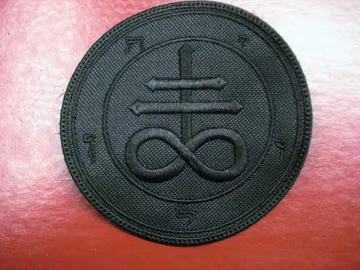 LEVIATHAN CROSS  Embroidered patch   (black metal)   424*