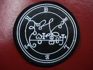 BELETH  Embroidered patch    DEMON SIGIL …(black metal)    D008*