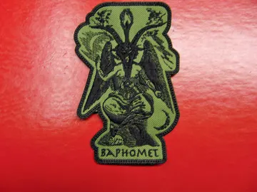 BAPHOMET  Embroidered Patch  (black metal)  GREEN06*