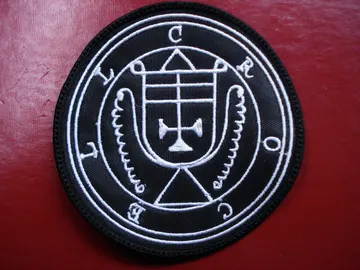 CROCELL… DEMON SIGIL  Embroidered patch   (black metal)    D013*