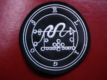 ELIGOS… DEMON SIGIL   Embroidered Patch   (black metal)      398*