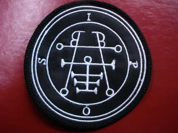 IPOS…  DEMON SIGIL   Embroidered patch   (black metal)    D027*