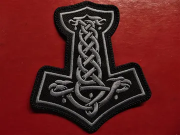 THOR HAMMER…   Embroidered Patch   (Viking Metal)   Poland   1378*