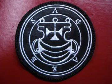 AGARES… DEMON SIGIL  Embroidered Patch  (black metal)    D003*