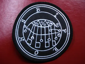 BIFRONS… DEMON SIGIL   Embroidered Patch  (black metal)    D023*