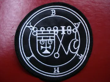 BATHIN… DEMON SIGIL   Embroidered Patch   (black metal)    D020*