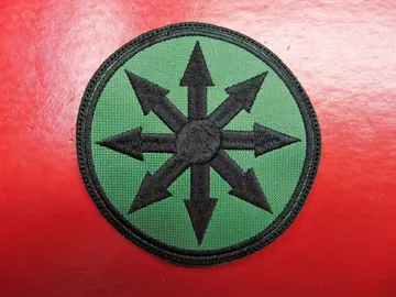 CHAOS  Embroidered Patch (black metal)   U.S.A   GREEN07*
