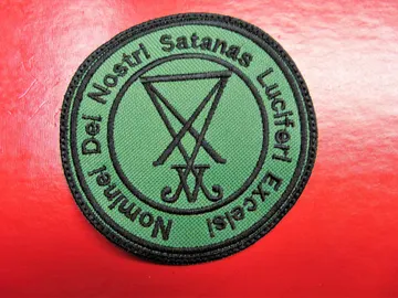 SIGIL SEAL SATAN…   Embroidered Patch   (Black Metal)   GREEN 18*
